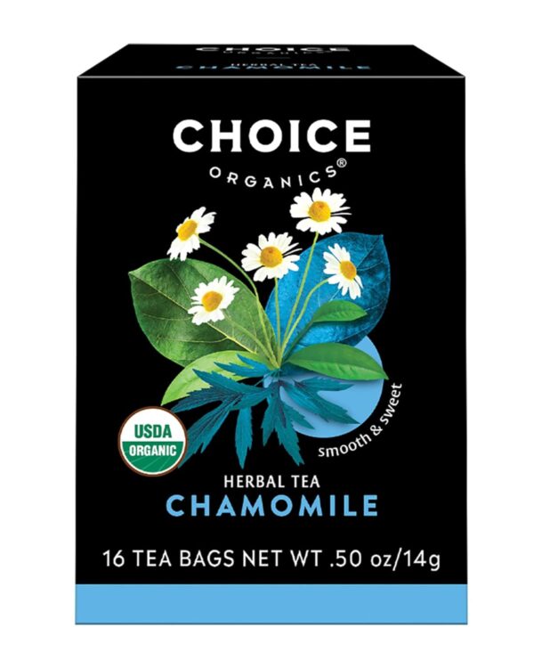 CHOICE TEA ORGANIC CHAMOMILE TEA 16 TEA BAGS