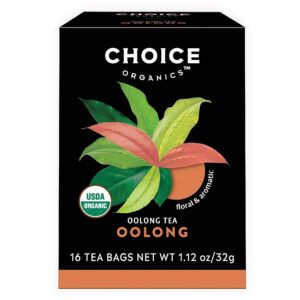 CHOICE TEAS OOLONG ORGANIC TEA BAGS 16 TEA BAGS