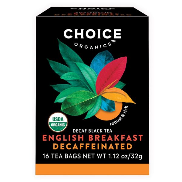 CHOICE TEA ENGLISH BREAKFAST DECAF TEA 17 TEA BAGS